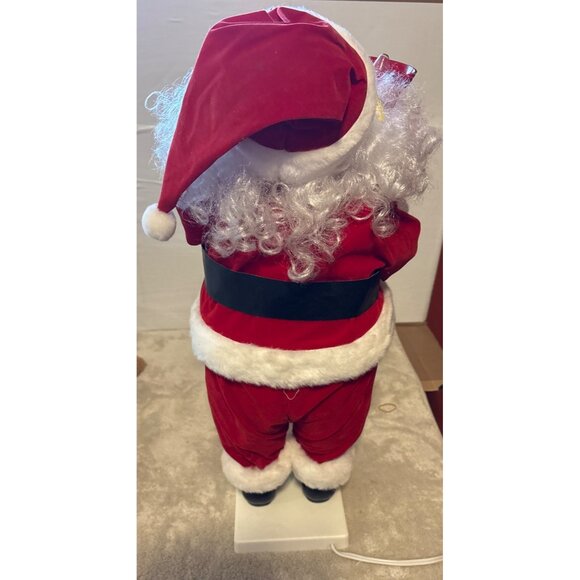 Telco Motionette Santa Claus Figure Holding Red Light-Up Bell 23.5" Tall - Picture 8 of 12